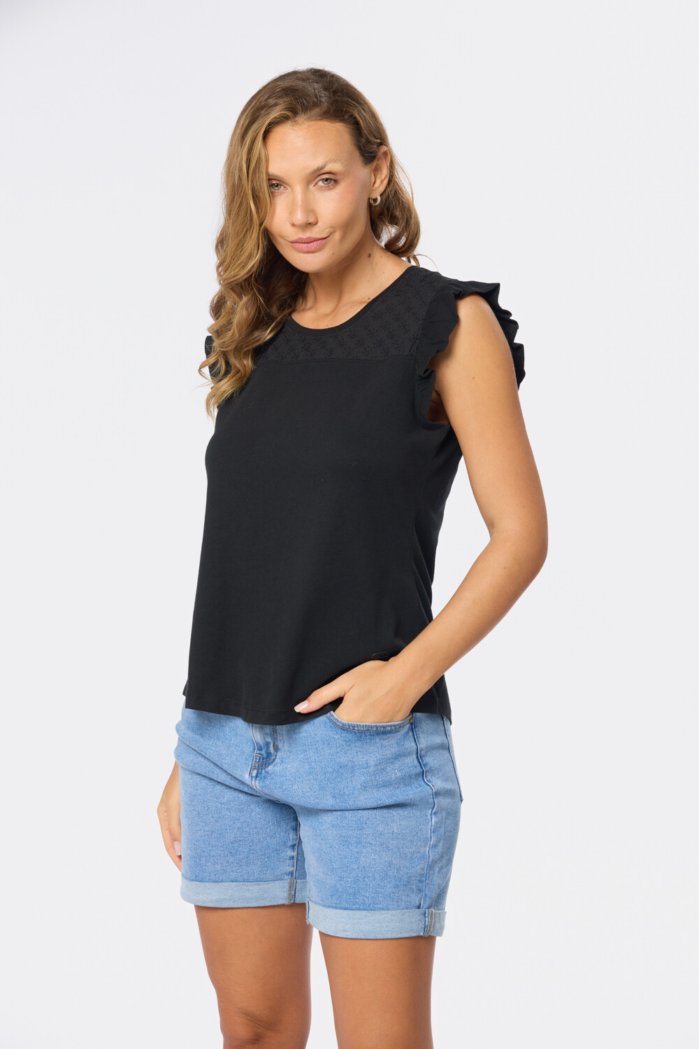 REMERA LISA Negro