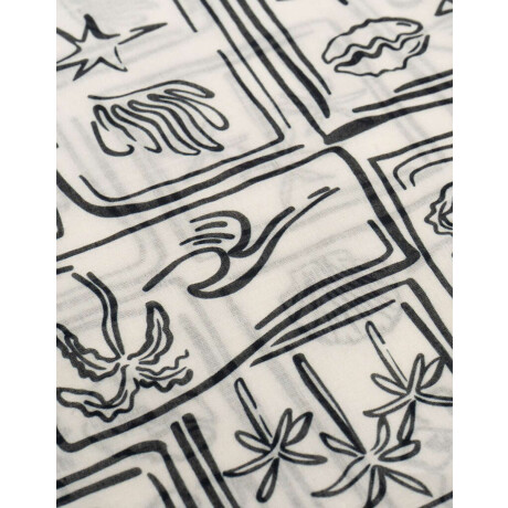 Pañuelo De Algodon Organico Con Print De Playa Combinacion Multicolor