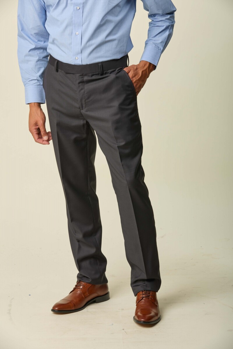Pantalón Vestir Corte Clásico - Gris Pizarra 
