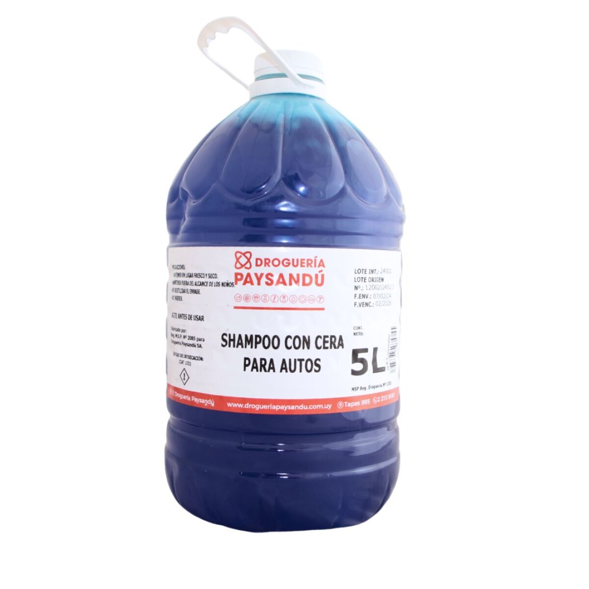 Shampoo con Cera para Autos - 5 L 