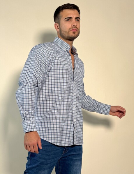 Camisa a cuadros Baco Azul
