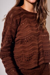Sweater Textura Chocolate