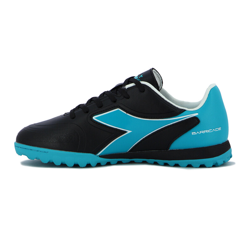 Zapato Futbol Barrica Diadora Tf Negro-turquesa