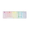SETGAMER FANTECH TECLADO, MOUSE+PAD, AURICULARES Y SOPORTE Blanco