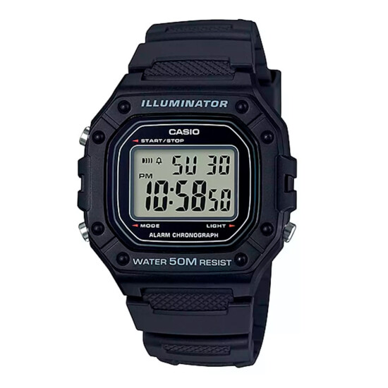 Reloj CASIO W218H-1AVDF Resina Negro Esfera 42mm 0