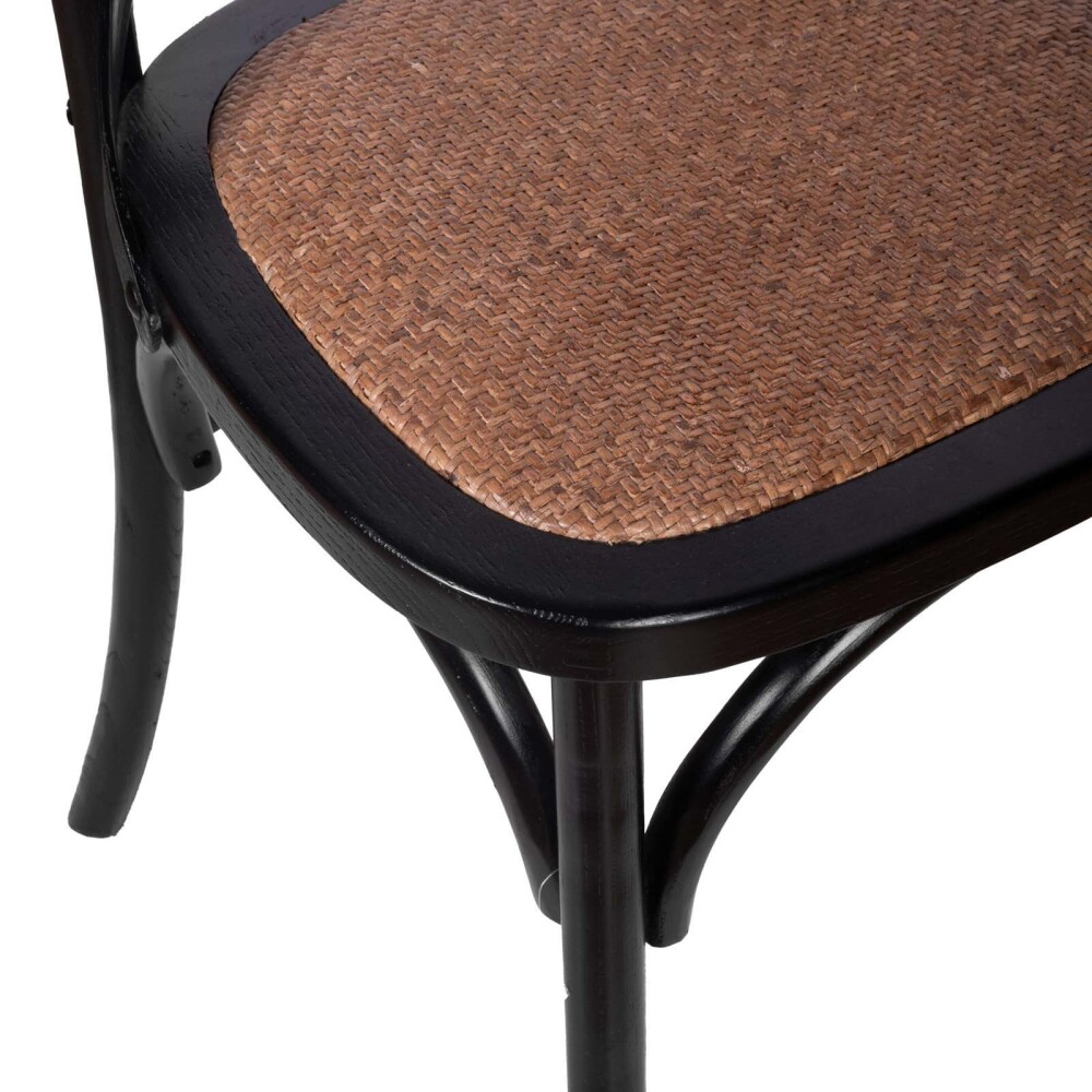 SILLA DE COMEDOR MADERA NEGRO CRUCETA