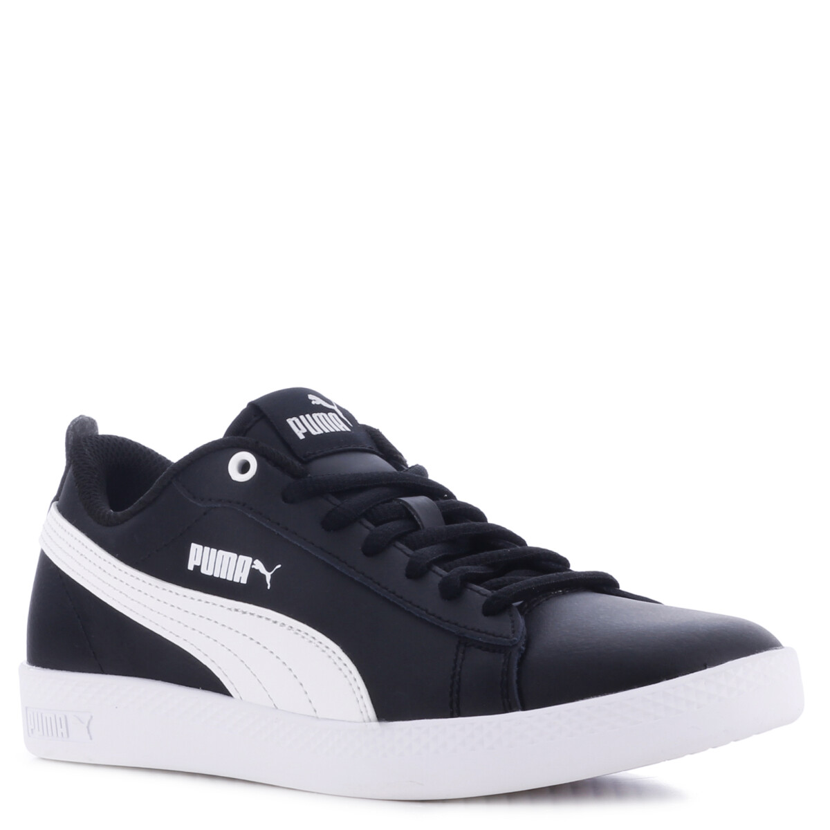 Championes de Mujer Puma Smash V2 Leather - Negro - Blanco 