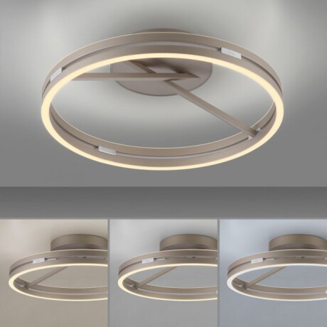 Plafón led doble anillo 42w 60cm regulable a control remoto con varias funciones, Champagne Plafón led doble anillo 42w 60cm regulable a control remoto con varias funciones, Champagne