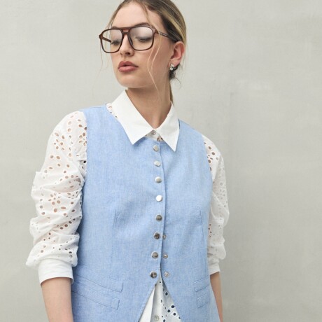 CHALECO MIKE Azul Melange