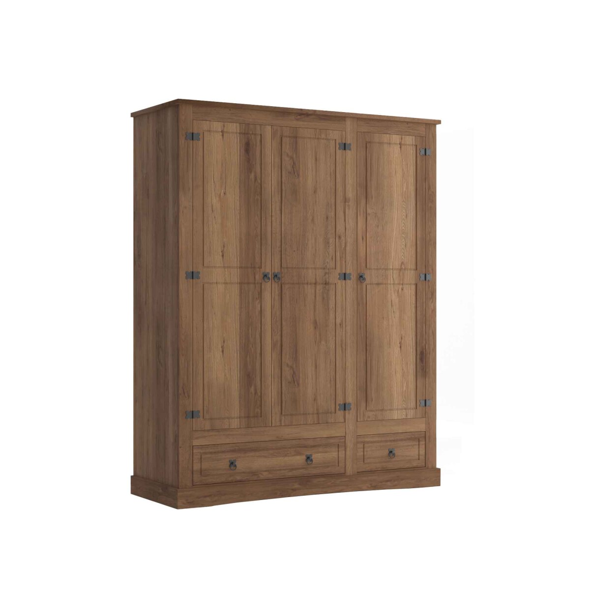 ROPERO 3 PUERTAS 2 CAJONES NOGAL MEX031 1784 