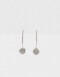 Aros Colgantes Largos Metal Aros Colgantes Esfera - Plateado Rodio