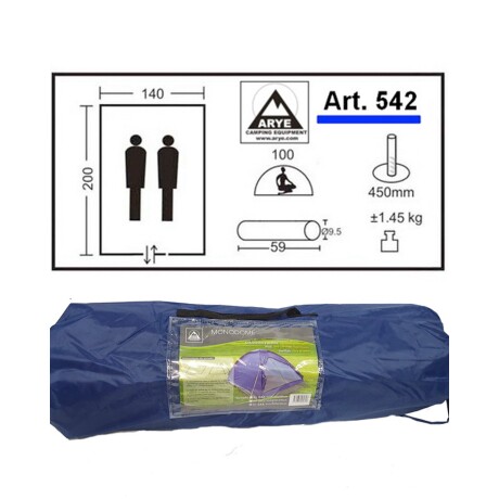 Carpa Igloo Arye Modelo Monodome Para 2/3 Personas Carpa Igloo Arye Modelo Monodome Para 2/3 Personas