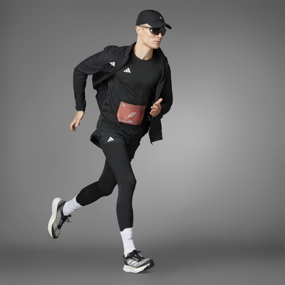 Polo Running Adizero E Tee Hombre Black