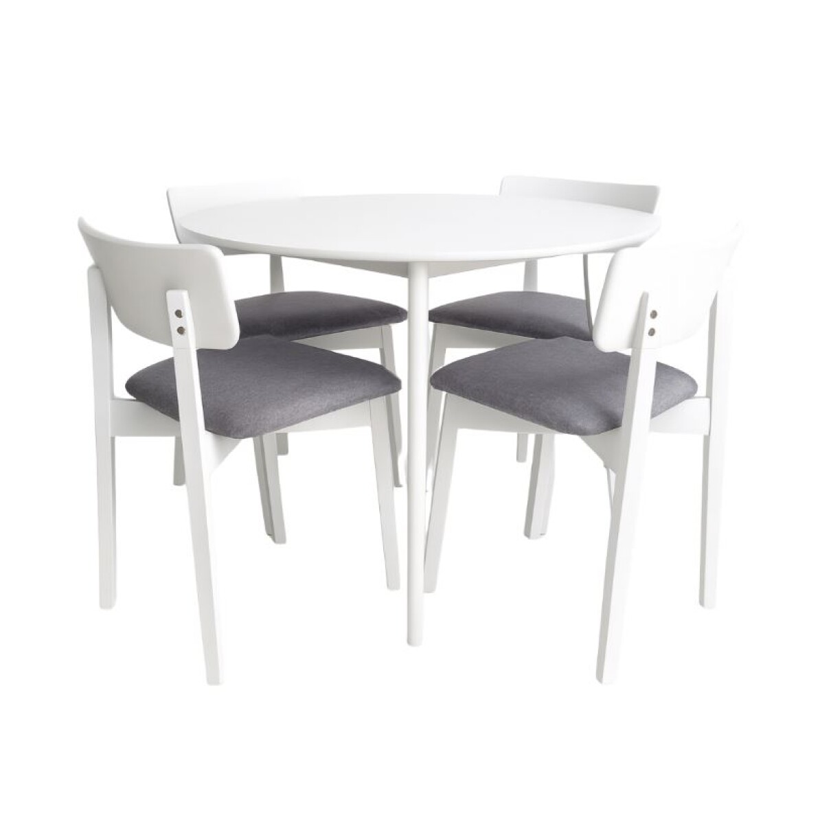 Juego De Comedor Redondo 4 Sillas RT941TBL Blanco 