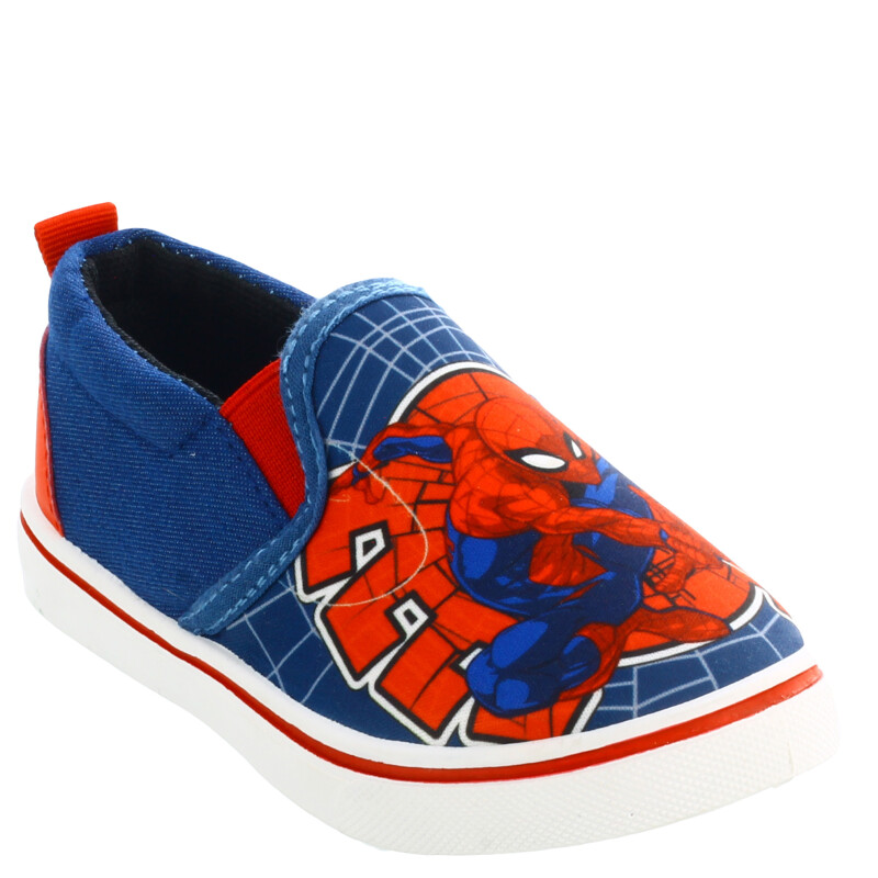 Championes de Niños Marvel Slip On Spiderman Azul - Rojo - Blanco