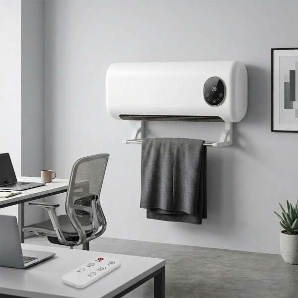 Calefactor Caloventilador Pared Secarropas 2000w C/ Control Blanco