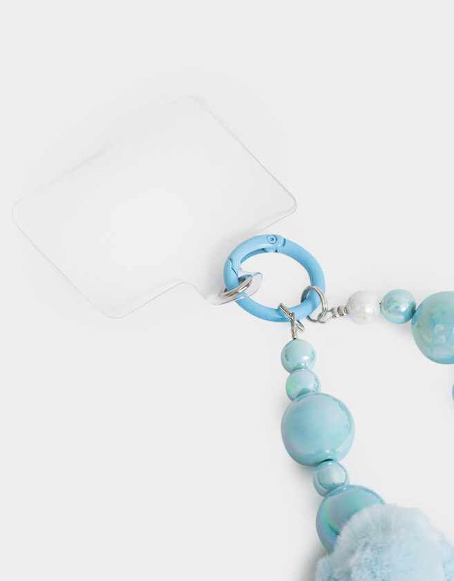 Accesorios De Celular Varios Accesorios Celular Strap De Mostacillas Para Celular - Azul Celeste