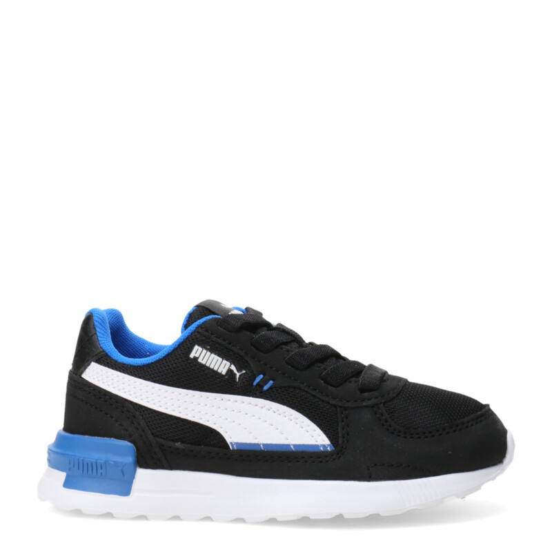 Championes Infantiles Puma Graviton AC Negro - Azul - Blanco