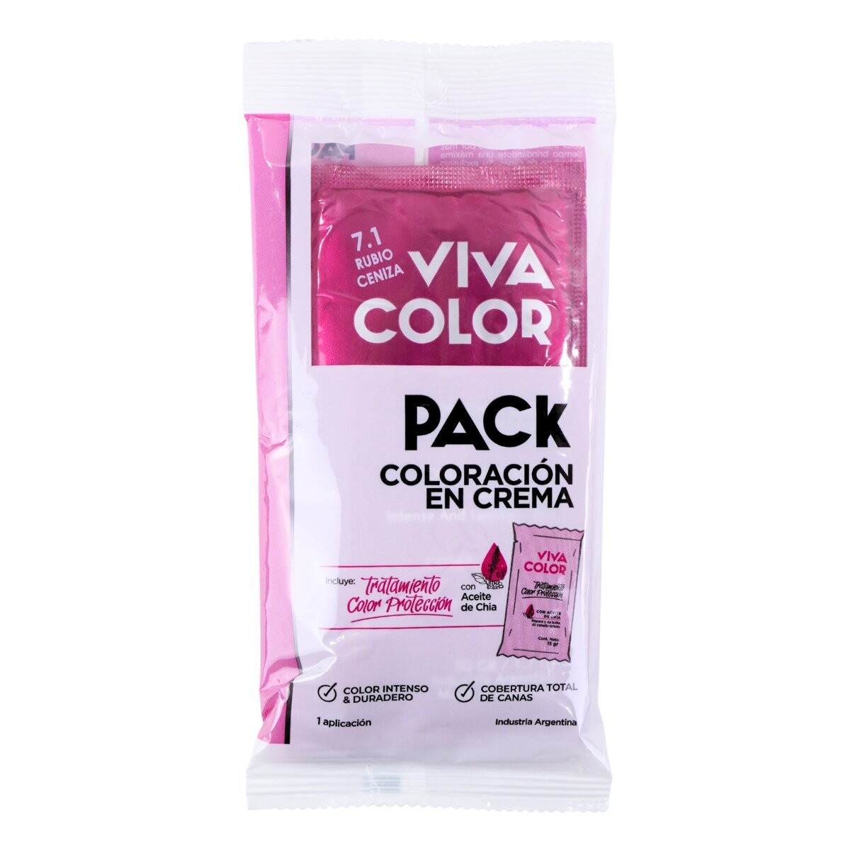 TINTA VIVA COLOR PACK 7.1 RUBIO CENIZA 