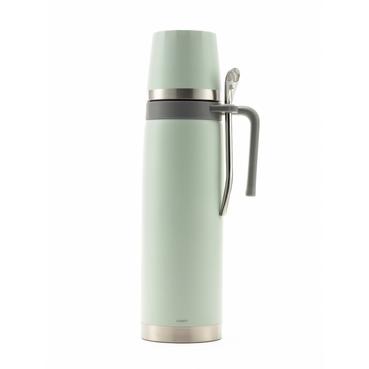 Termo Comet tapa mate Capri 1 Lt + bombilla - Verde 