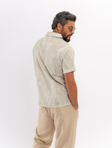 Camisa m/c rustica verde claro
