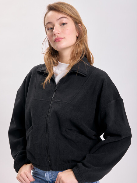 Campera polar Negro