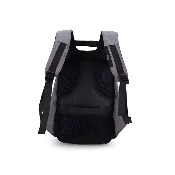 Mochila Anti Robo Impermeable Puerto Usb Para Celular Variante Color Gris