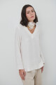 BLUSA ESCOTE V BLANCO