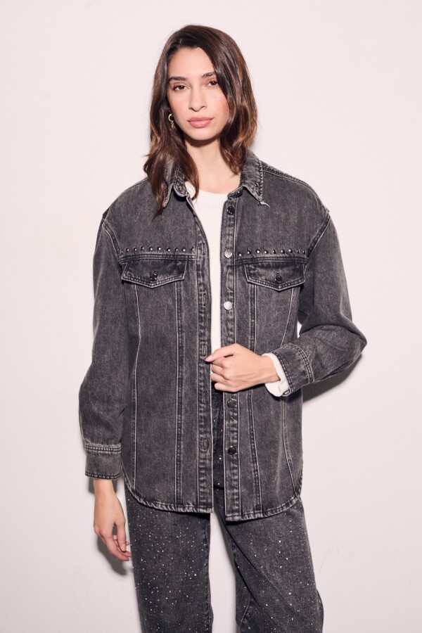 Sobrecamisa Tachas Gris