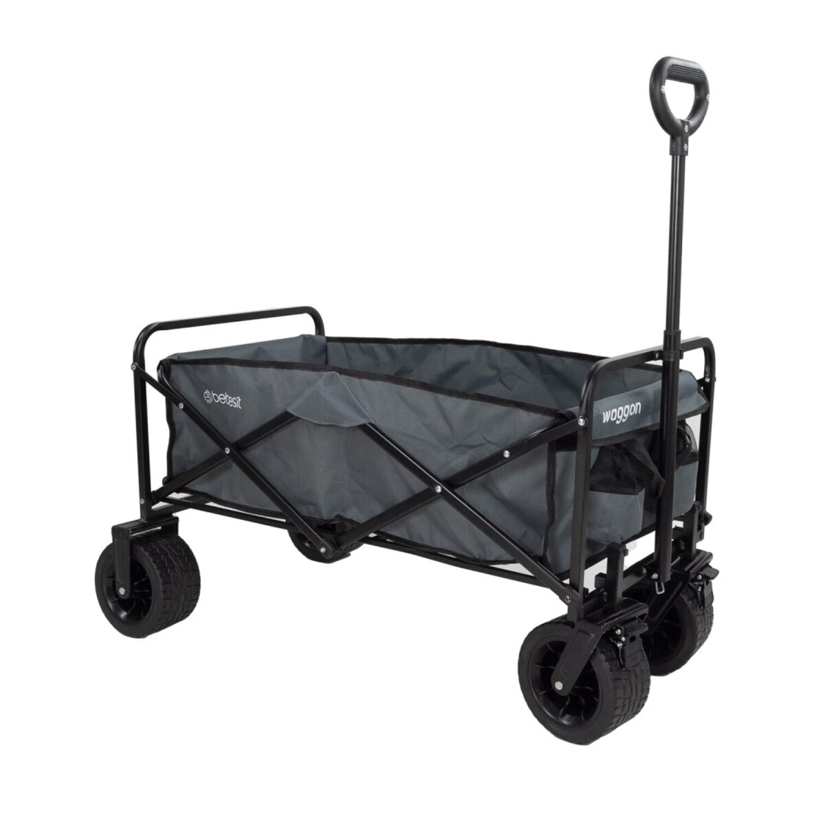 Carro Plegable Multiuso Bebesit Waggon con Ruedas Dobles - Gris 