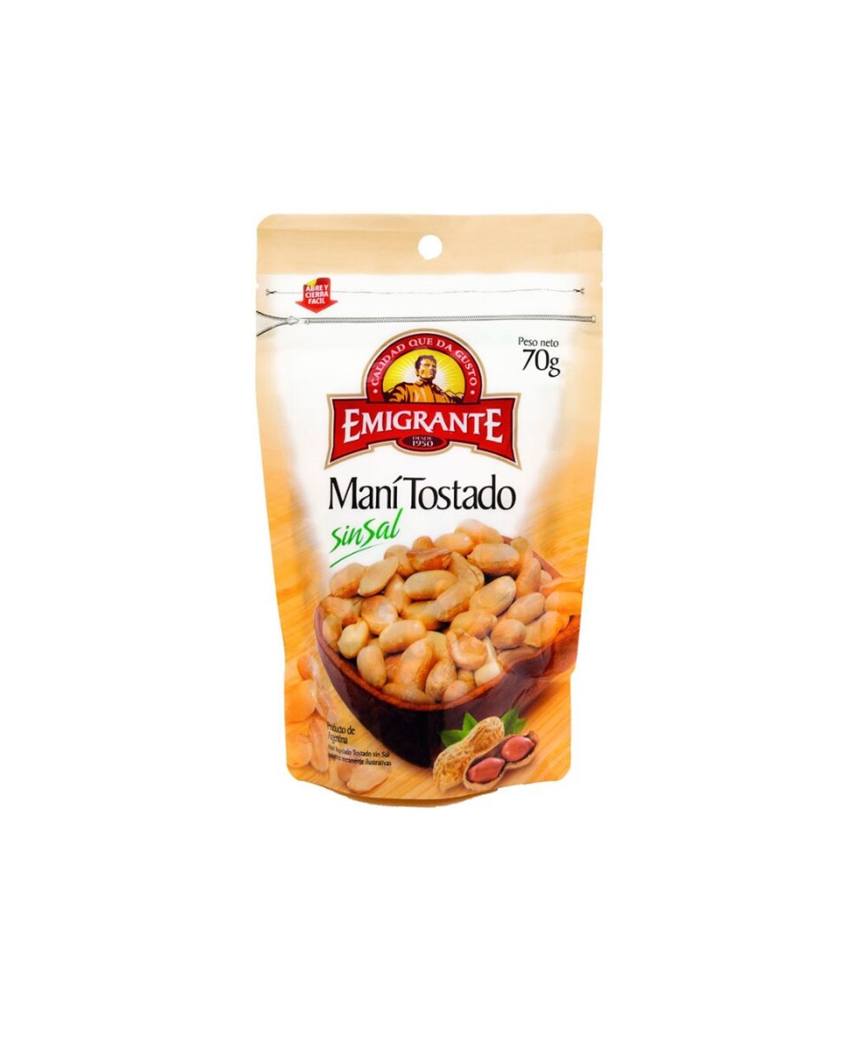 MANI TOSTADO SIN SAL 70G 