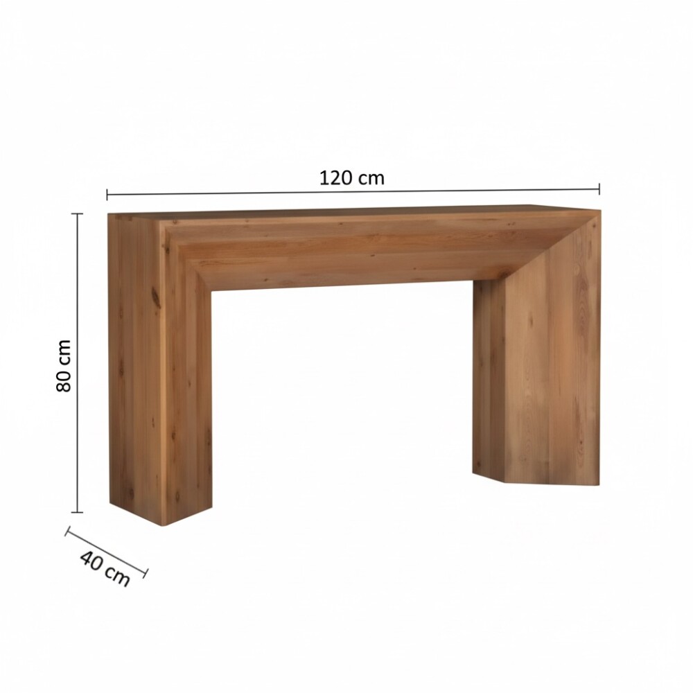 CONSOLA DE ARRIME MESA LATERAL MADERA MACIZA - LÍNEA RÚSTICA CONSOLA DE ARRIME MESA LATERAL MADERA MACIZA - LÍNEA RÚSTICA