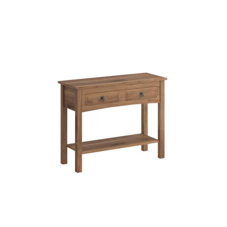 Mesa de arrime 2 cajones Living Linea mexicana Nogal