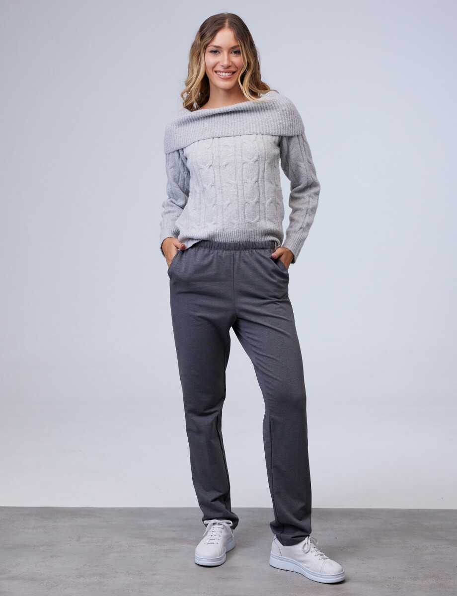Pantalon Yoga Algodon - Gris 