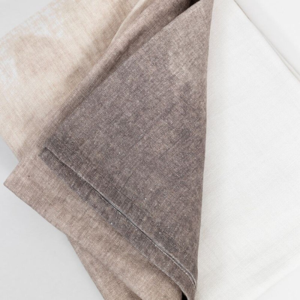 Throw Degradé Lino - Natural + Off White Throw Degradé Lino - Natural + Off White