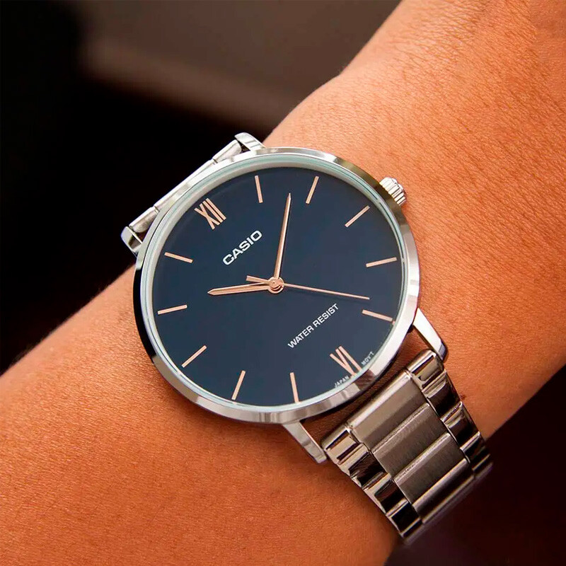 Reloj Casio para Caballero Analógico MTP-VT01D-2BUDF Reloj Casio para Caballero Analógico MTP-VT01D-2BUDF