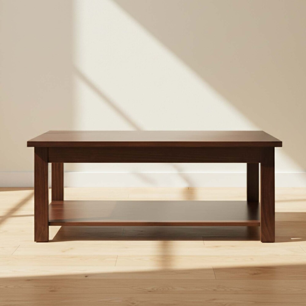 MESA RATONA CENTRAL PINO MARRON AGATA NOGAL