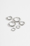 Set aros acero plateado