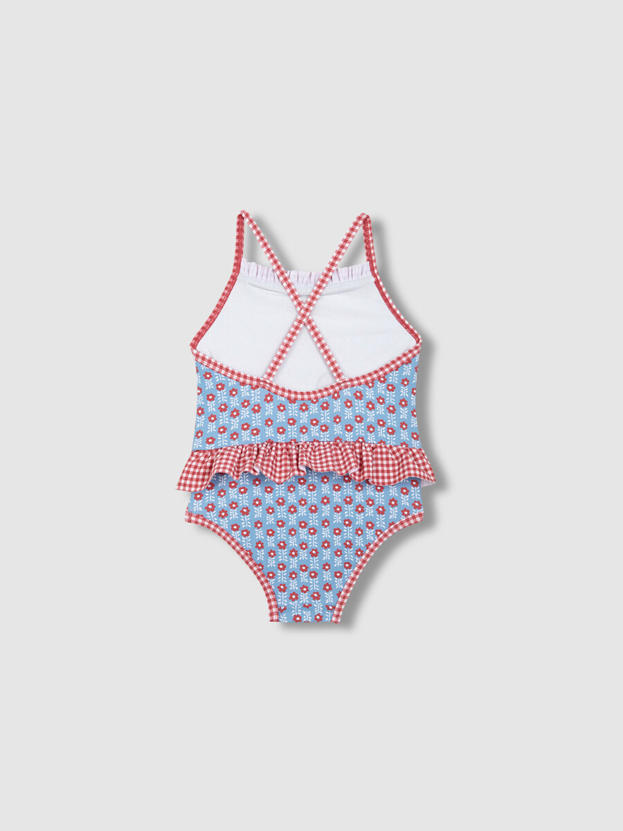 Traje De Baño Con Dos Estampados Piedra