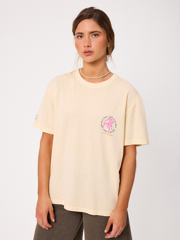 T-SHIRT PADELLA RUSTY Crema