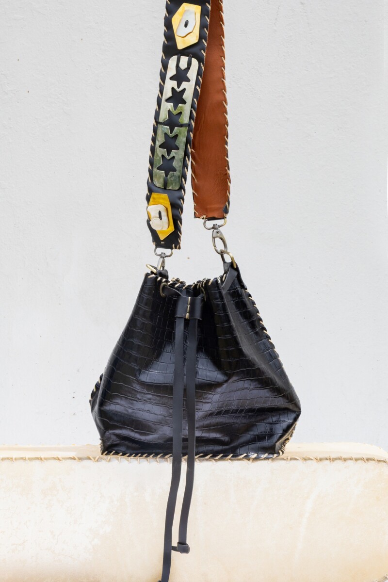 Cartera Estrellas Crocco Negro