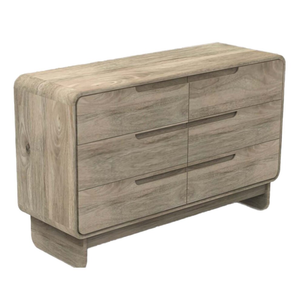 CÓMODA 120CM MADERA NATURAL-BEIGE ALEXA