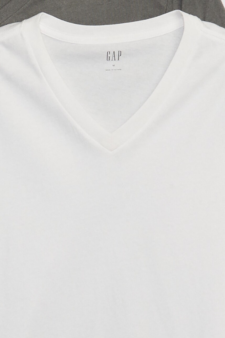 Pack X 3 Remeras Cuello V Hombre Black White Multi