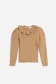 Sweater con volado TOSTADO