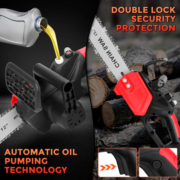 Motosierra Portátil Inalámbrica, Recargable De 12" A Bateria MOTOSIERRA INALAMBRICA 12"2 VAR1556