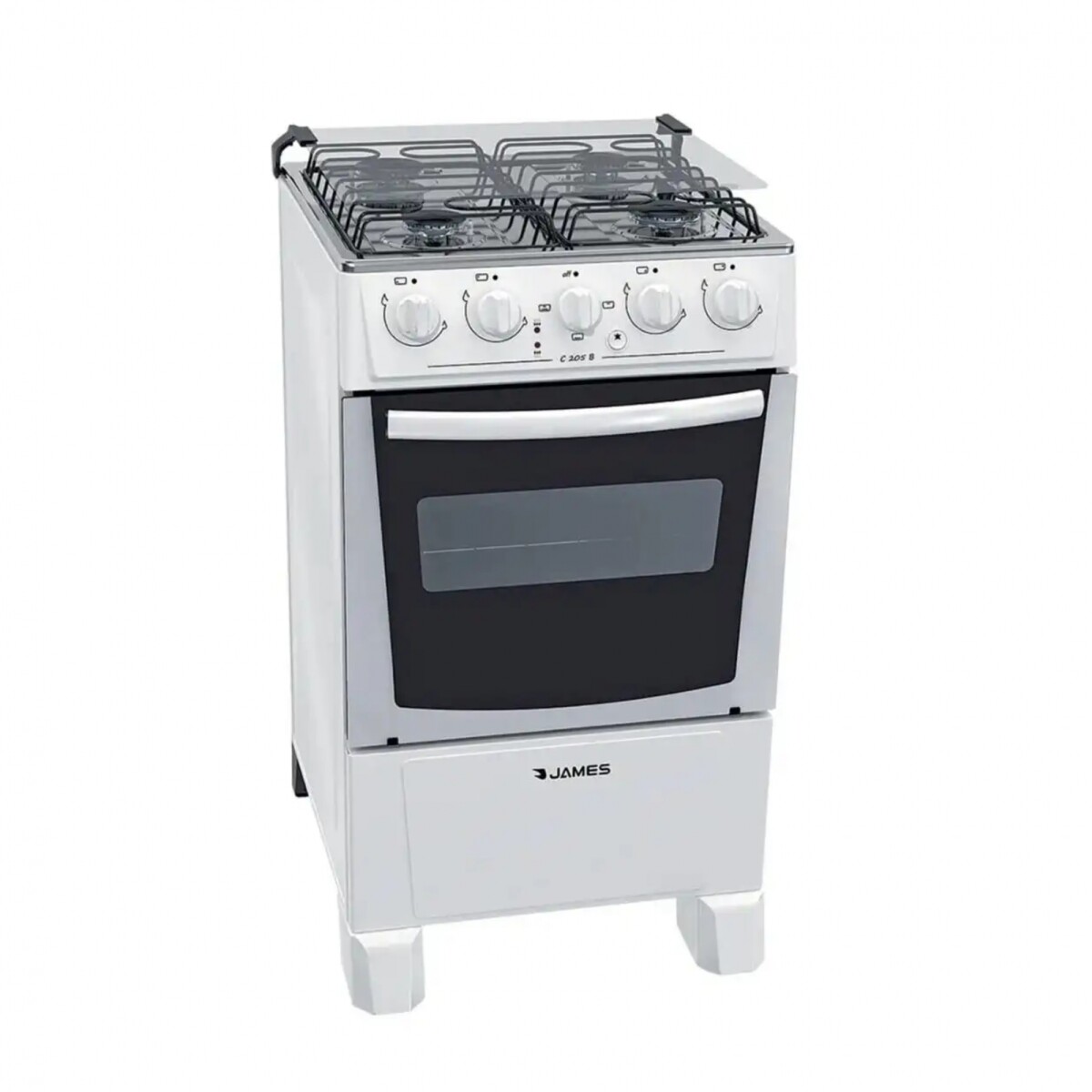 Cocina Combinada - James con 4 hornallas C 205 B - Blanca 