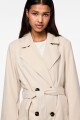 Abrigo Scarlett Trench Extra Largo Silver Gray