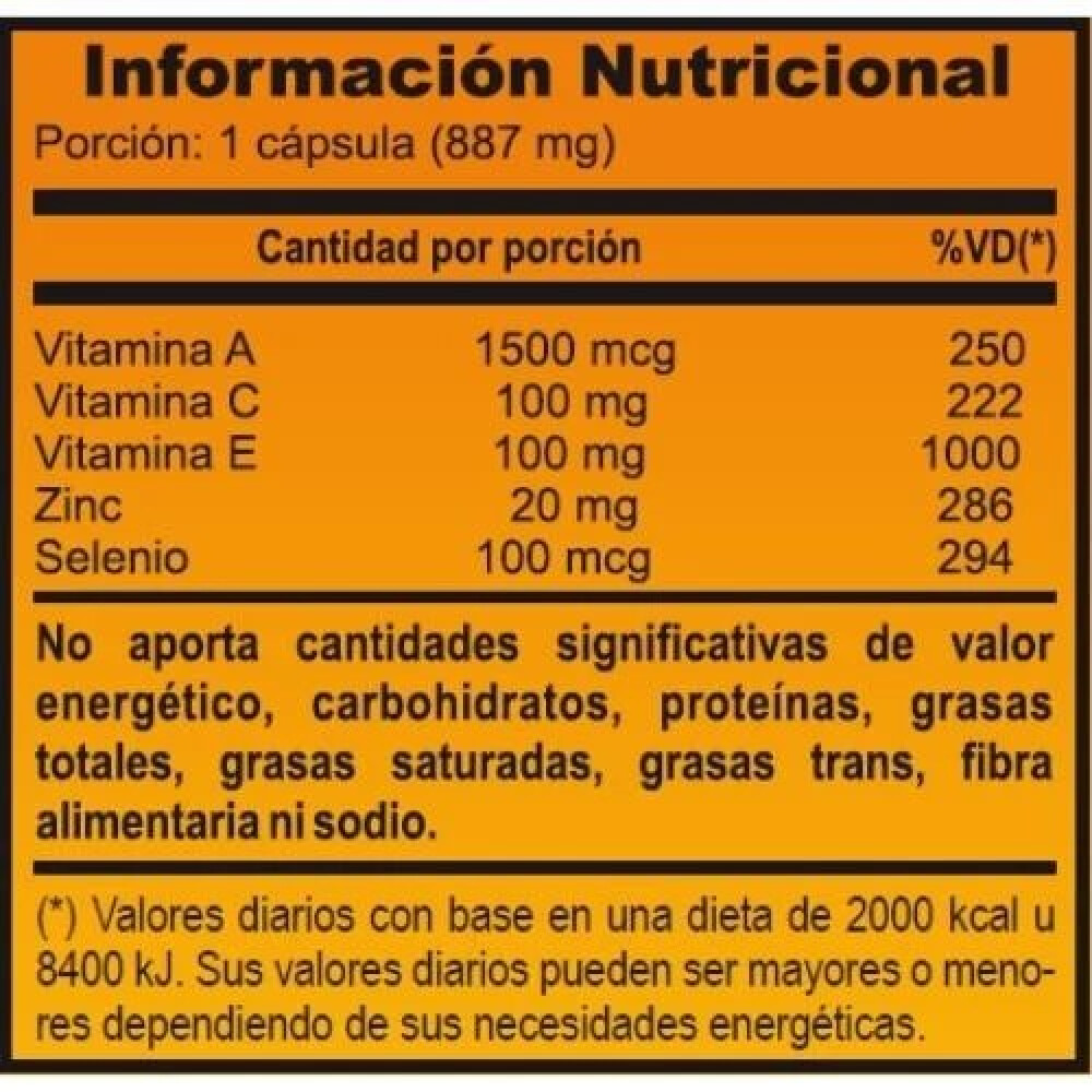Multi Antioxidant Formula Natural Life | 100 Cápsulas Multi Antioxidant Formula Natural Life | 100 Cápsulas