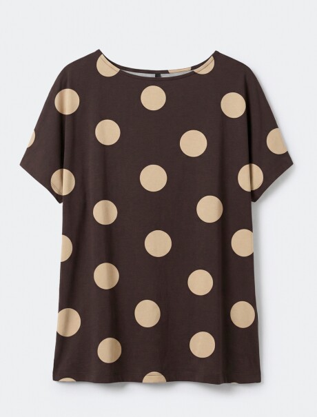 BLUSA ESTAMPADA MARRÓN