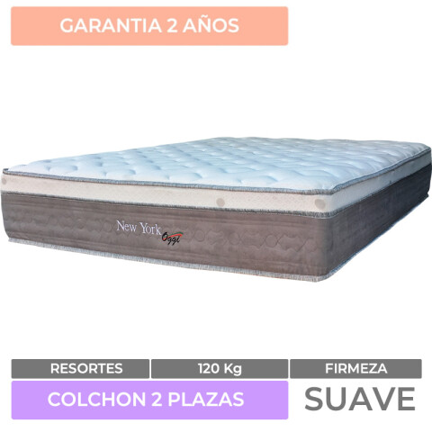 DOS PLAZAS - Colchón Resortes 2 plazas New York Premium 138x188x30 120K DOS PLAZAS - Colchón Resortes 2 plazas New York Premium 138x188x30 120K